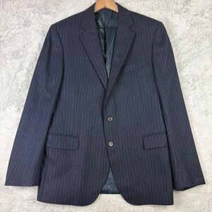 Polo Ralph Lauren 40R Wool Pinstripe Blazer Sport Coat Preppy Heritage Old Money